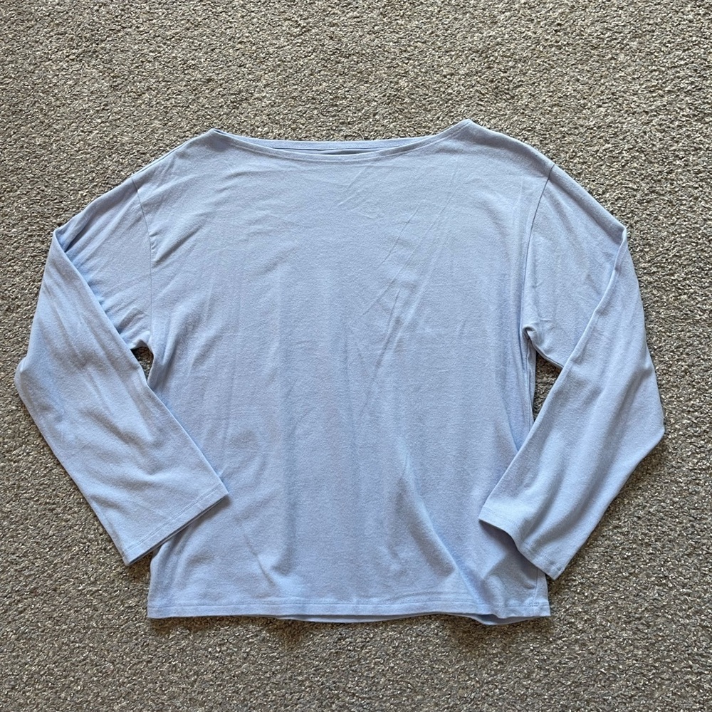 Abercrombie & Fitch Soft Blue Long Sleeve Top